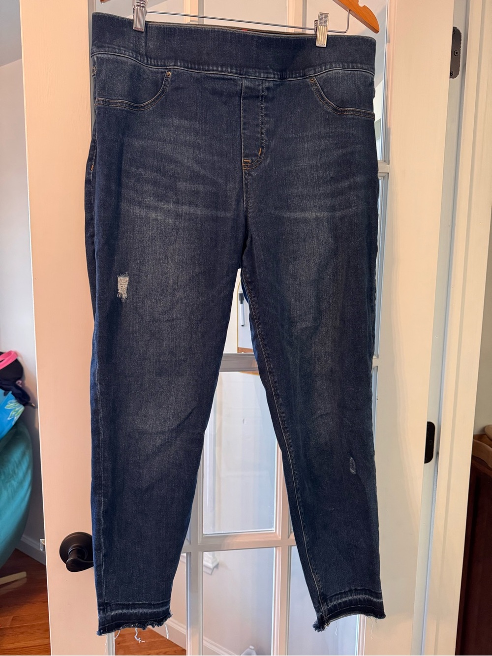 SPANX Dark Indigo High-Rise Skinny Jeans